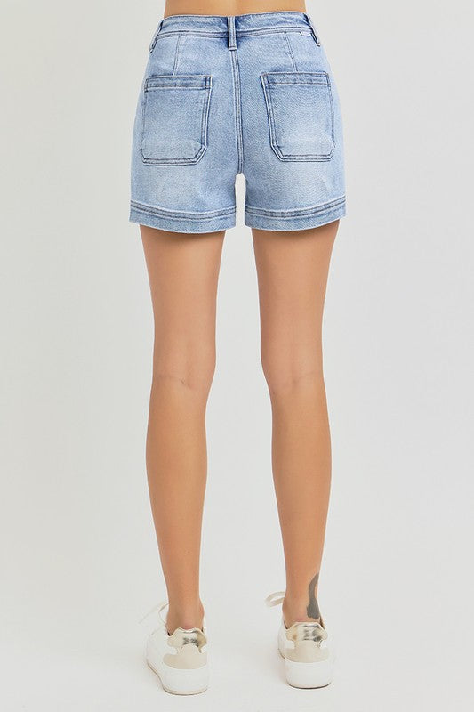 Risen High Rise Welt Pocket Shorts