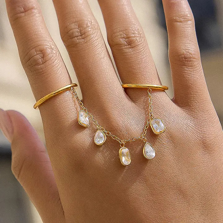 Dangle Circle Drop Ring