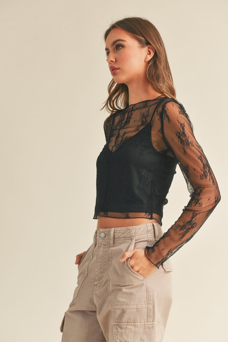 Home For The Holidays Lace Top