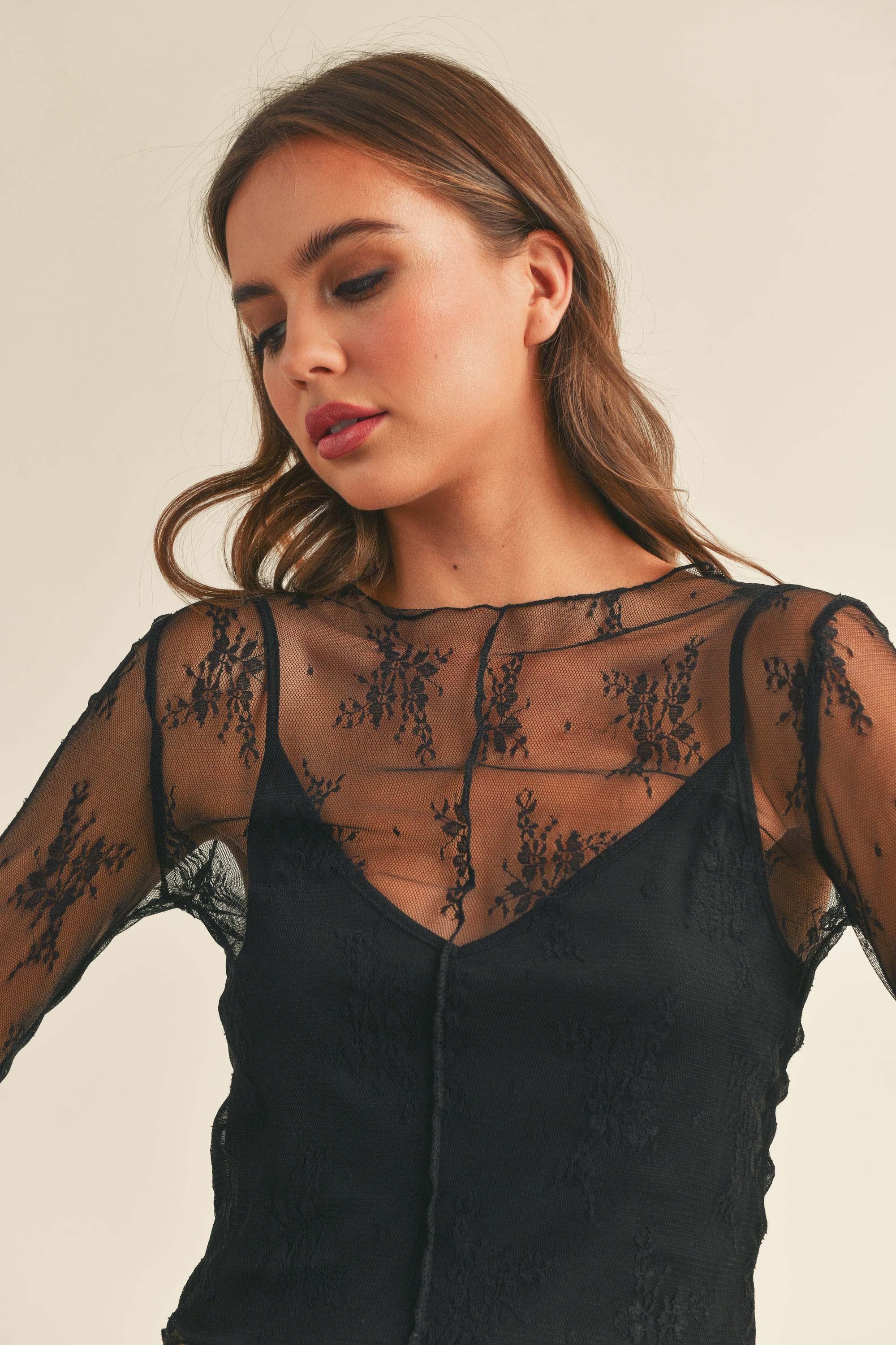 Home For The Holidays Lace Top