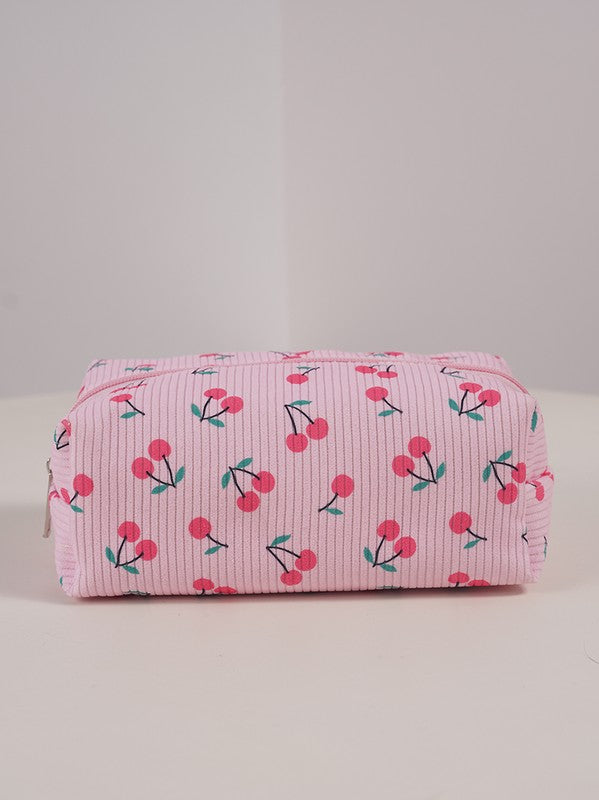 Pink Cherry Makeup Bag