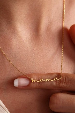 Mama Necklace (cursive)