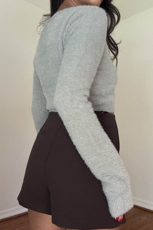 Knit Scoop Neck Cardigan