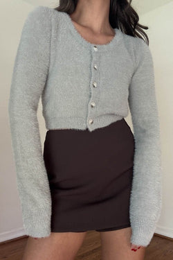 Knit Scoop Neck Cardigan