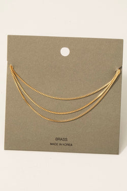 Triple Layered Mini Box Chain Necklace