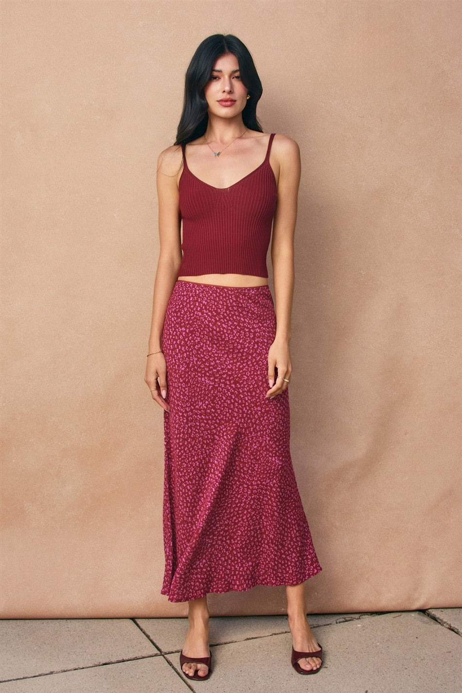 Wildflower Poise Lace Detail Pencil Skirt