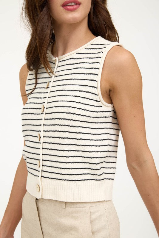 Mia Stripe Vest