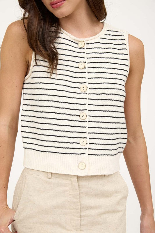 Mia Stripe Vest