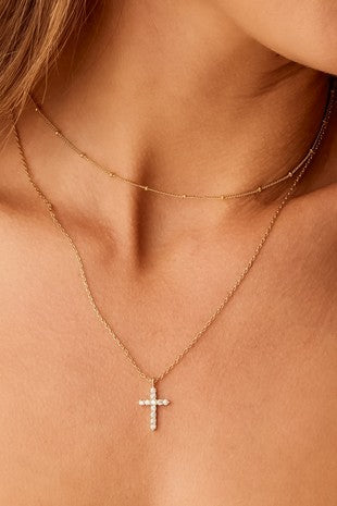 Layered Cross Necklace