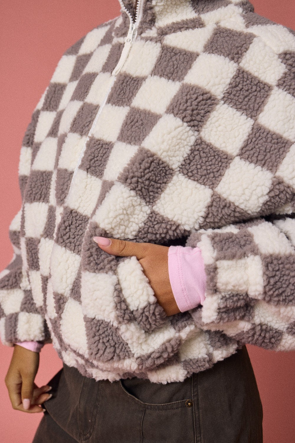 Black And White Check Jacket