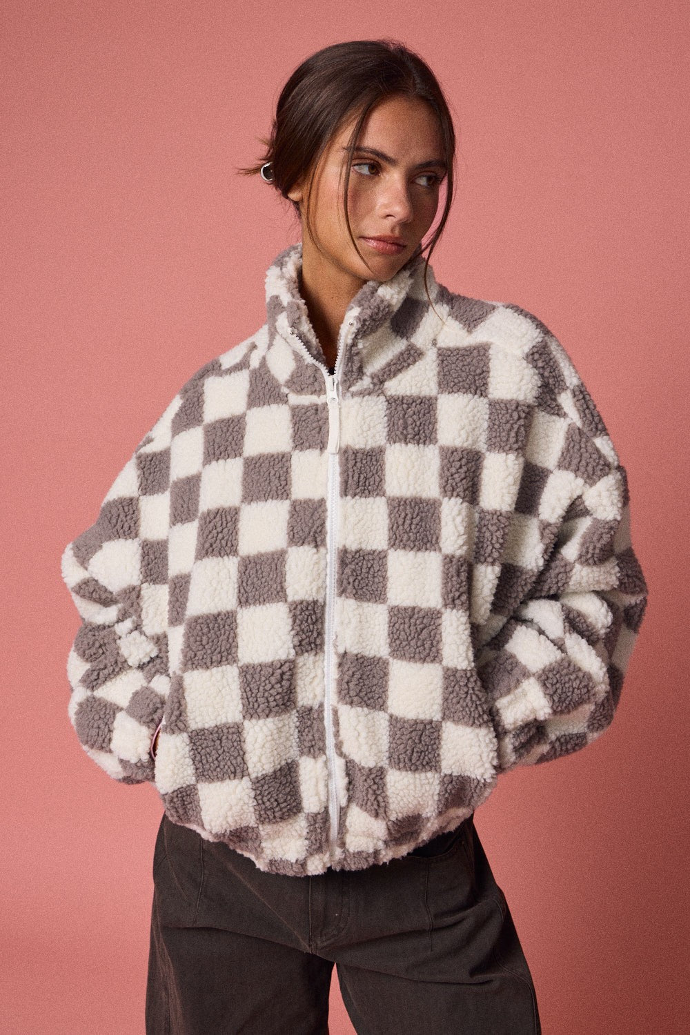 Black And White Check Jacket