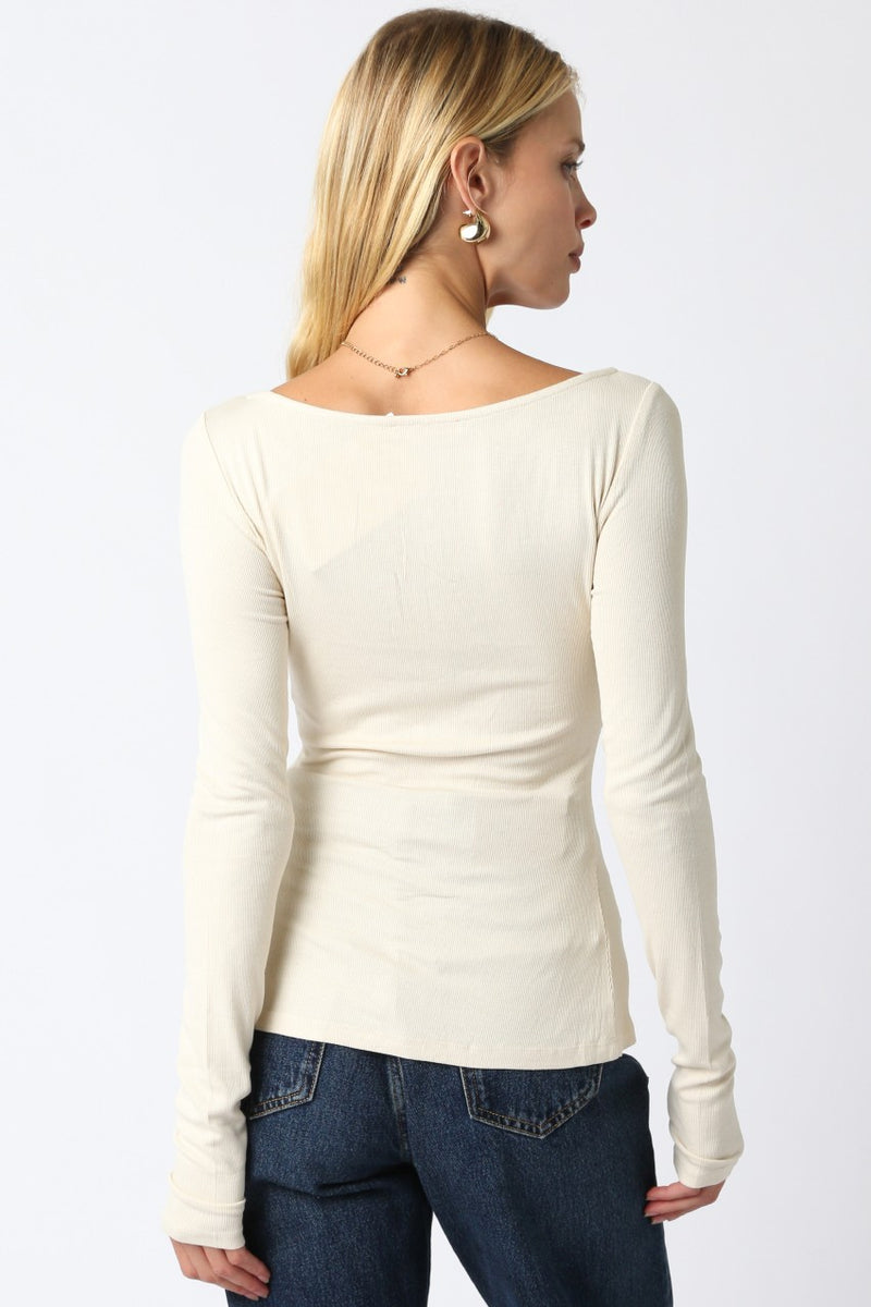 Saige Button Top