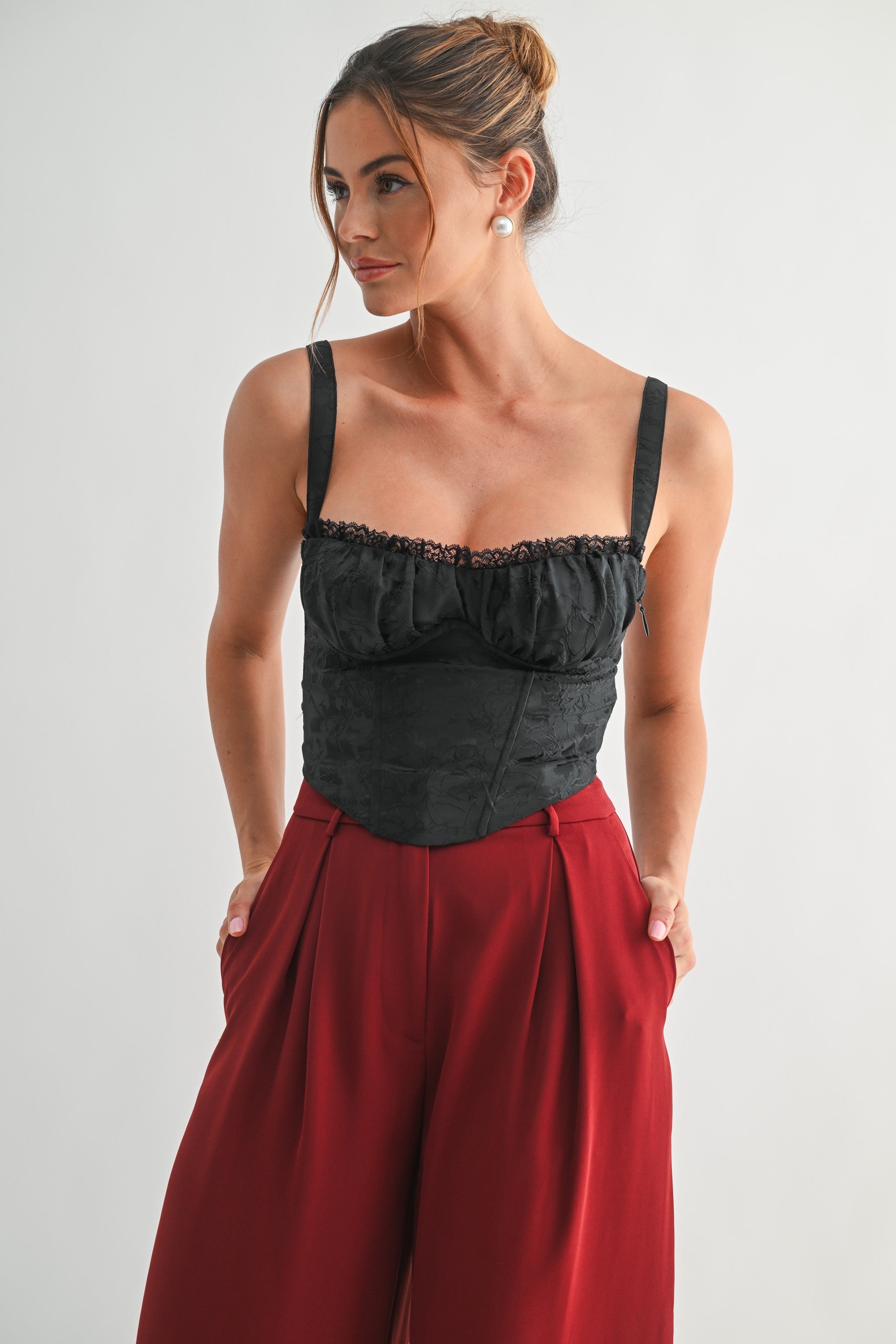Juliette Jacquard Corset Top