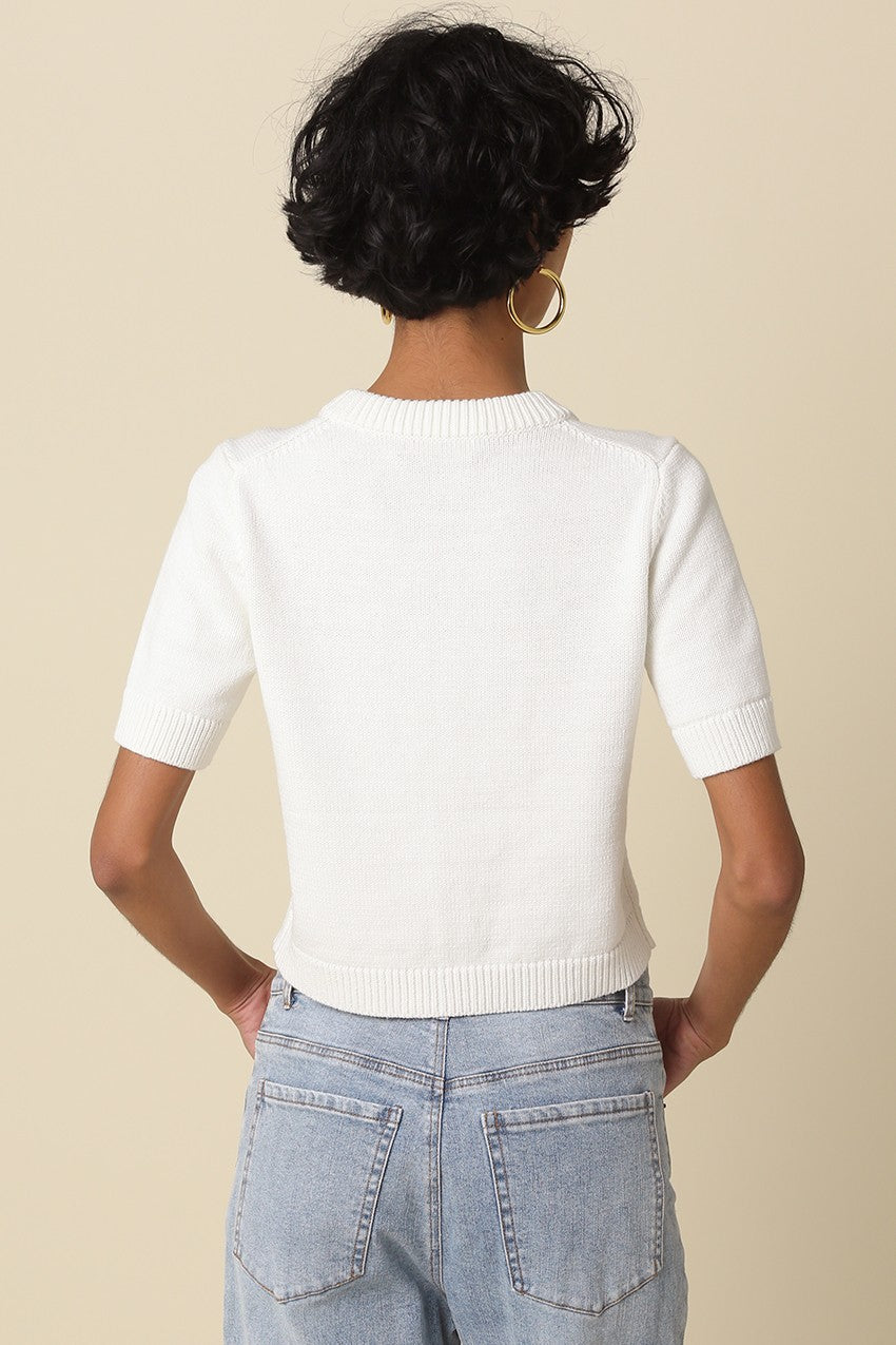 Leia Short Sleeve Knit Top