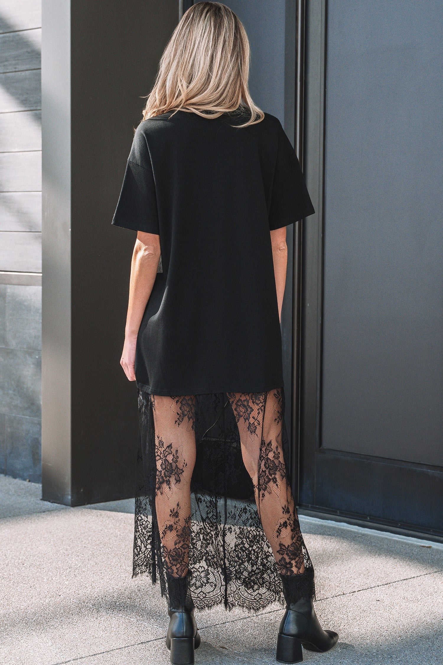 Backroads Lace T-Shirt Dress