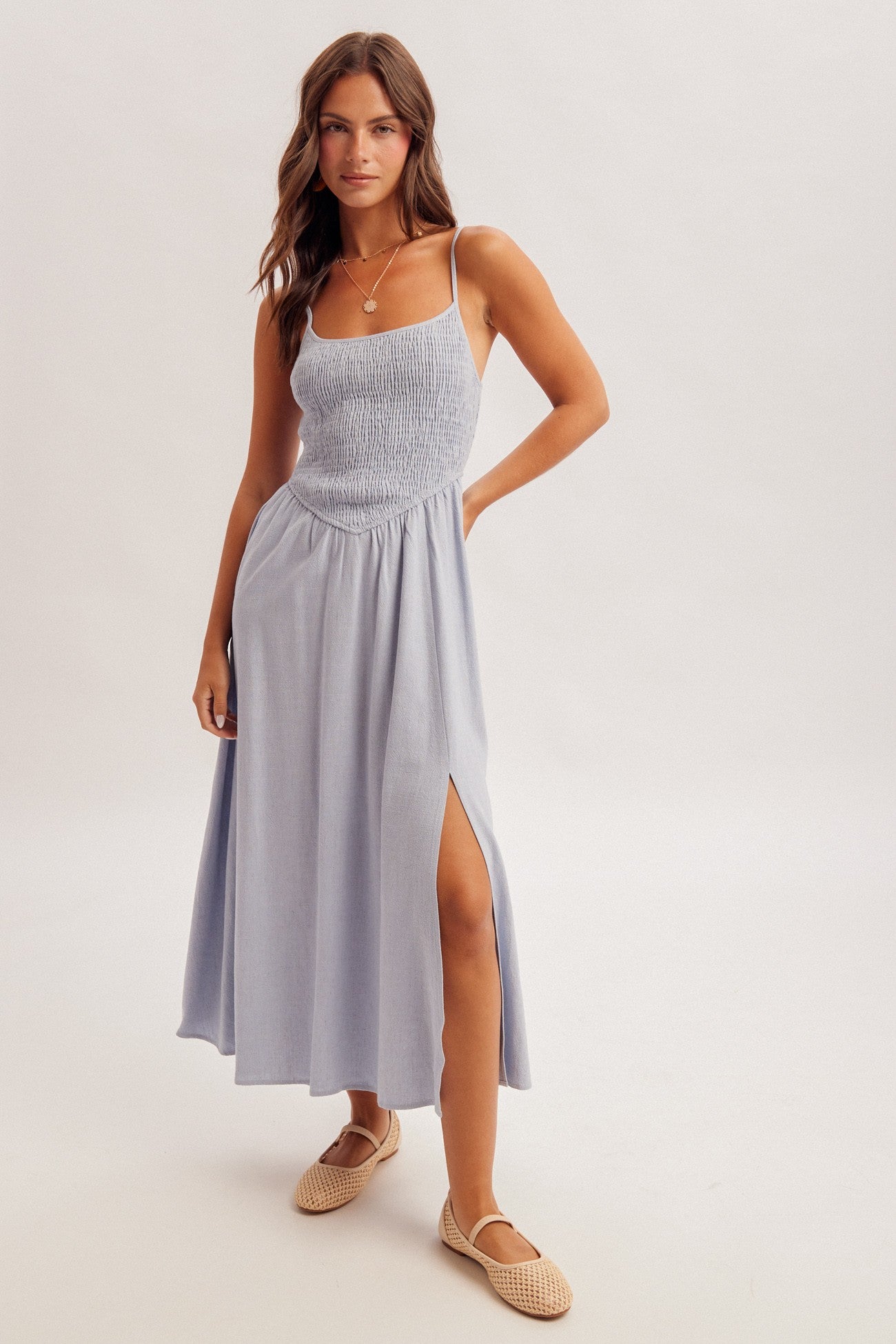 Coastal Daydream Smocked Midi