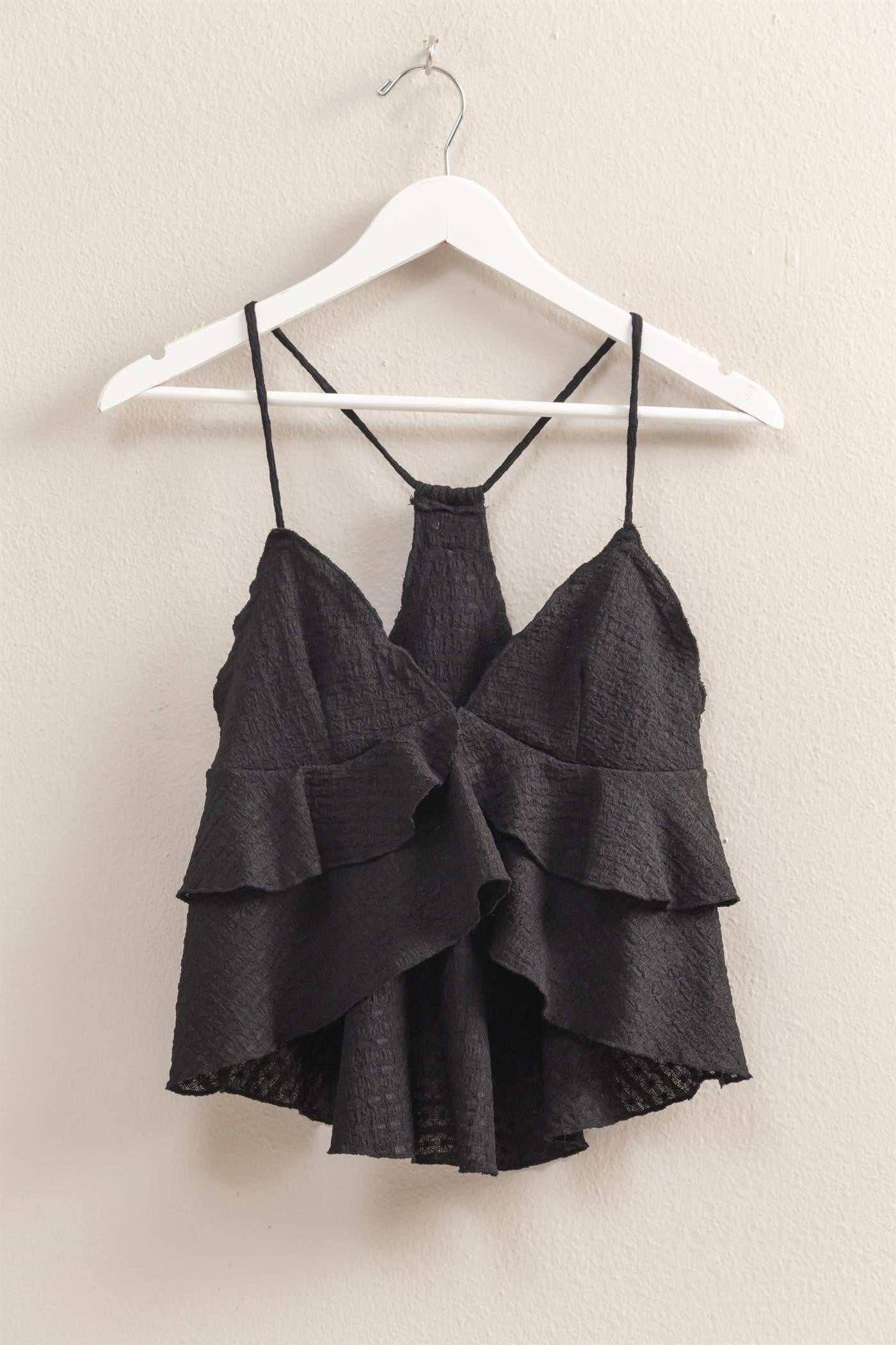 V neck Ruffled Cami Top
