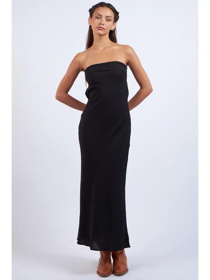 Black Backless  Maxi Dress