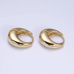 Dome Minimalist Huggie Earrings