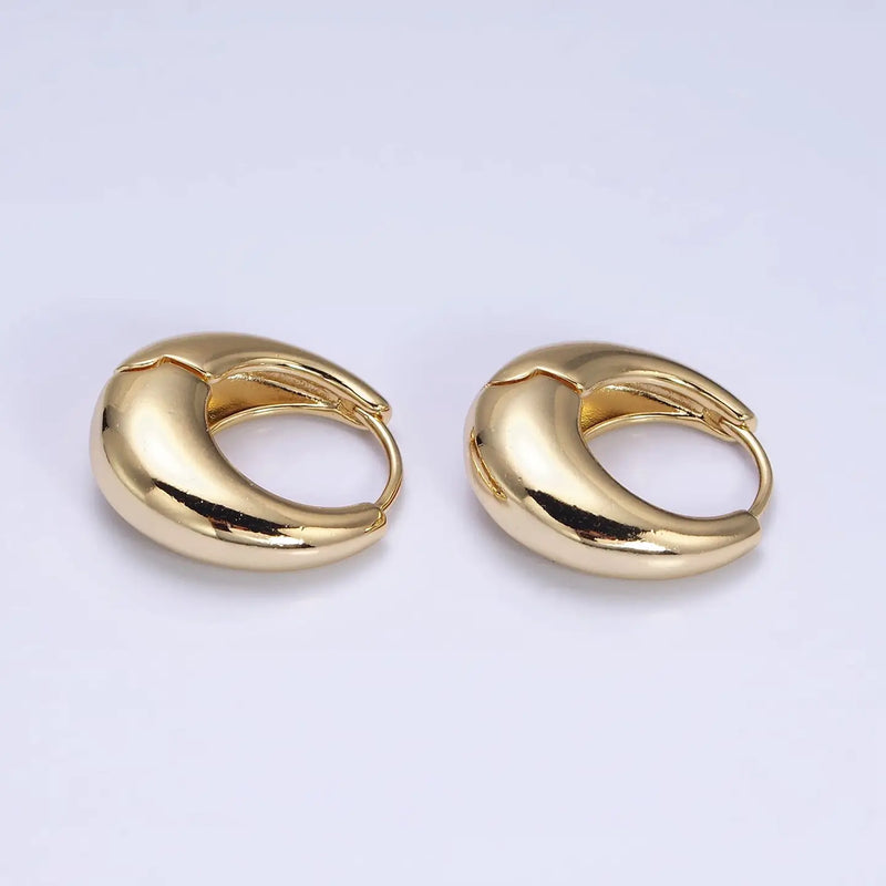 Dome Minimalist Huggie Earrings