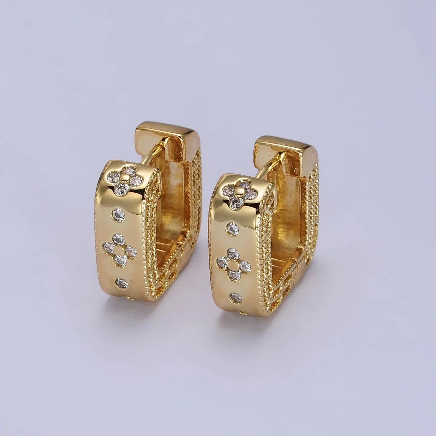 Square Huggies Earrings
