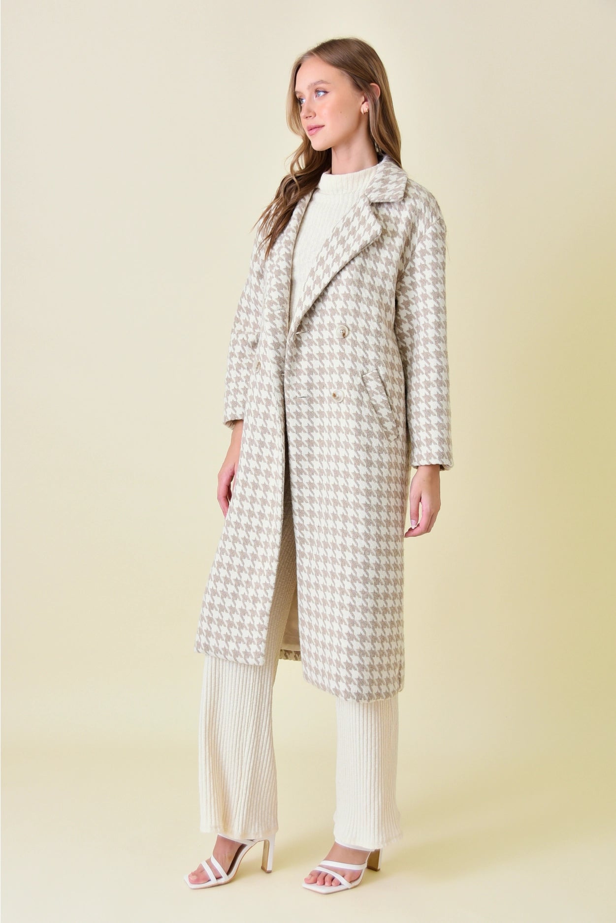 Hazel Houndstooth Coat