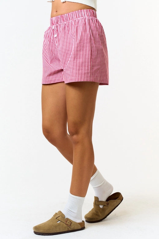 Berry Sweet Gingham Boxer Shorts