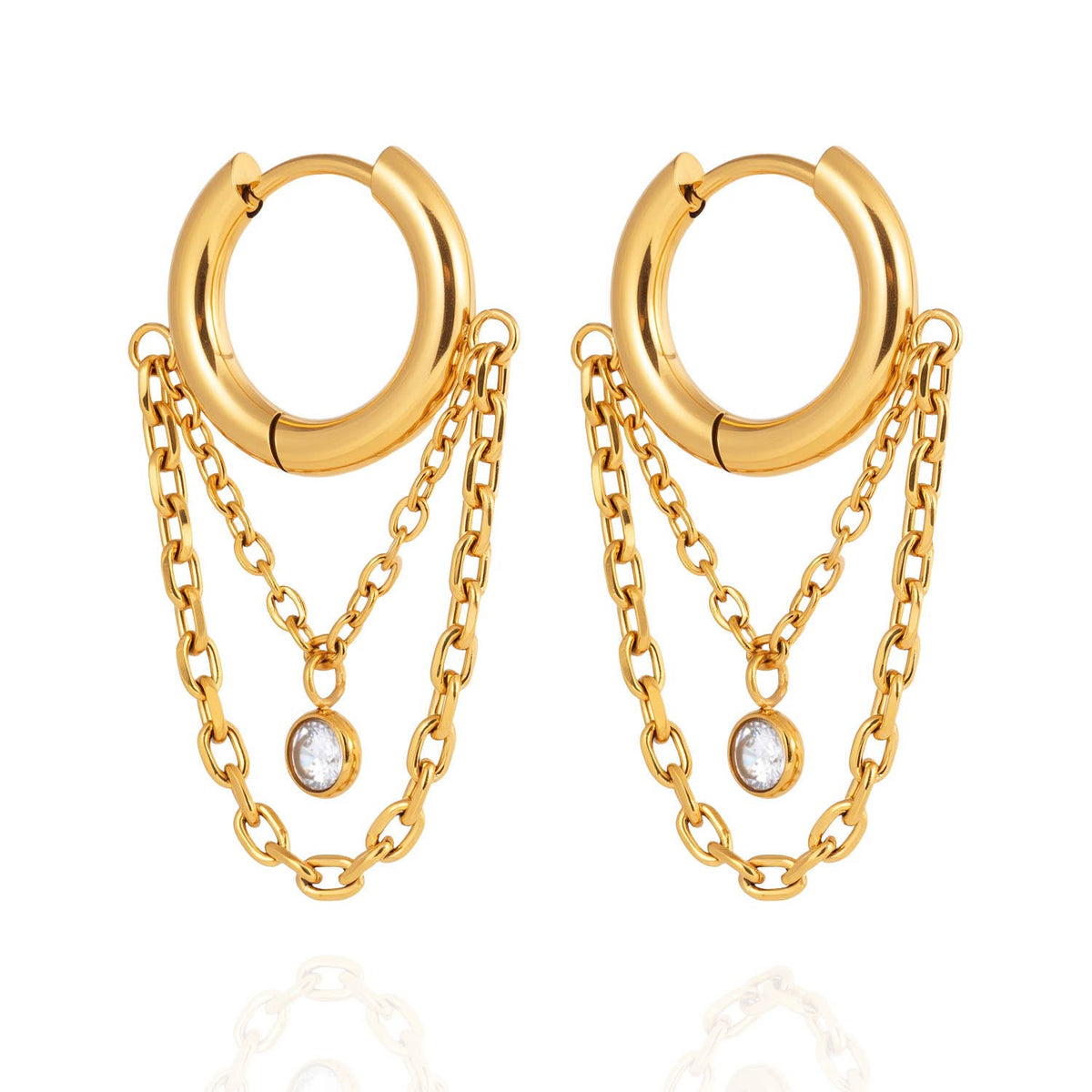 Layered Chain Huggies Water Resistant