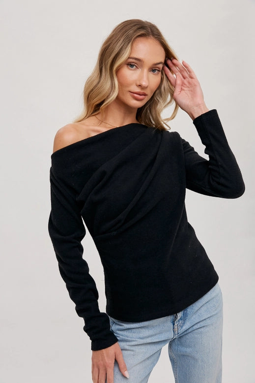 One Shoulder Knit Top