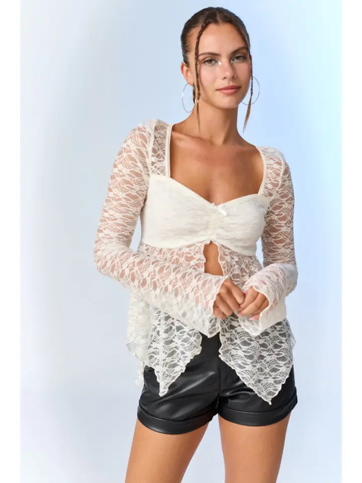 Ella Sweetheart Lace Top