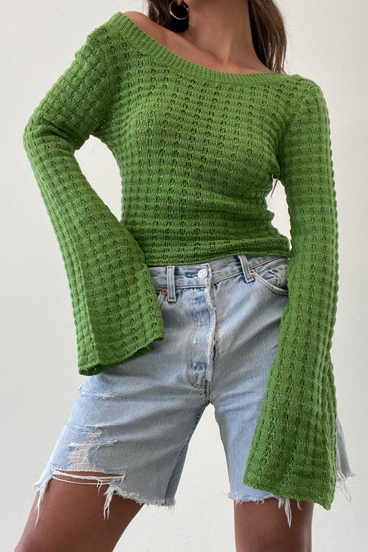 Green Knit Top