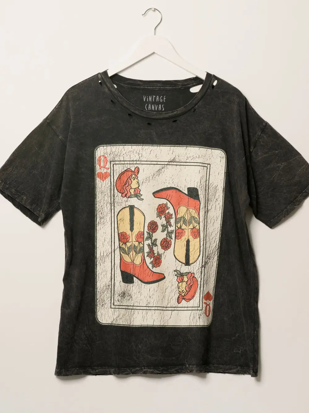 Queen Cowgirl Card Graphic Print Tee