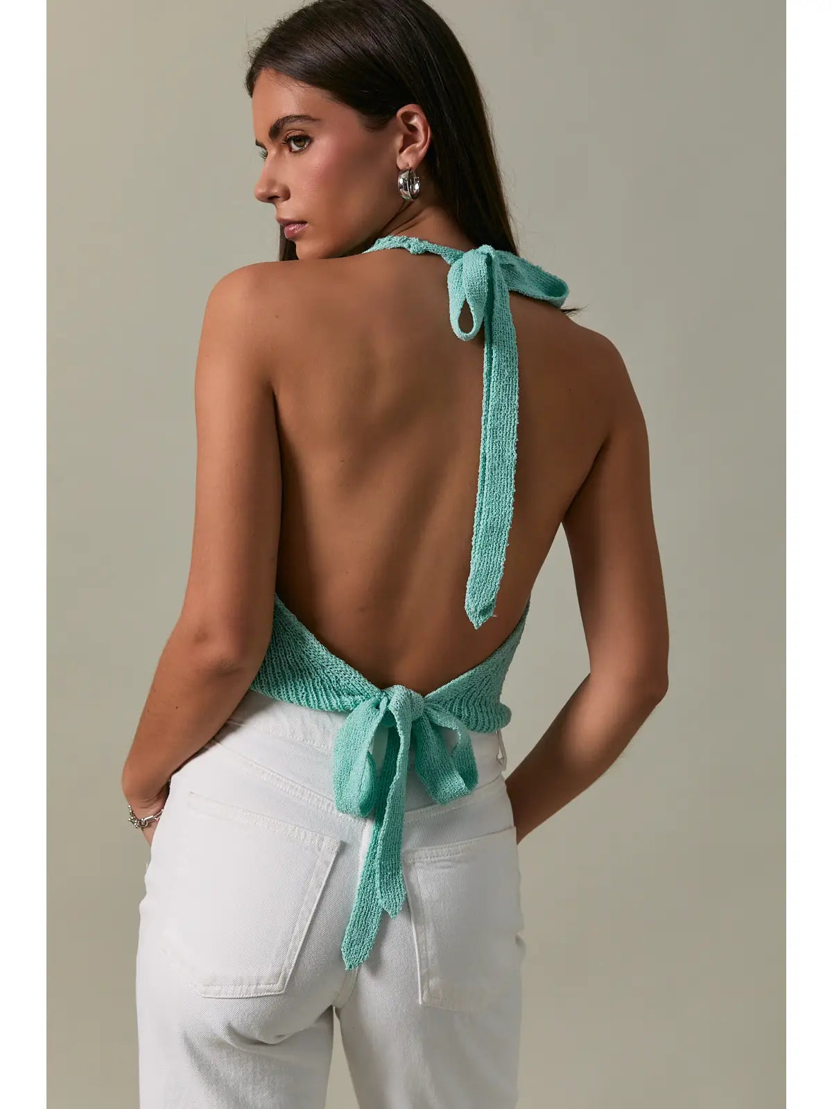 Cowl Neck Halter Top