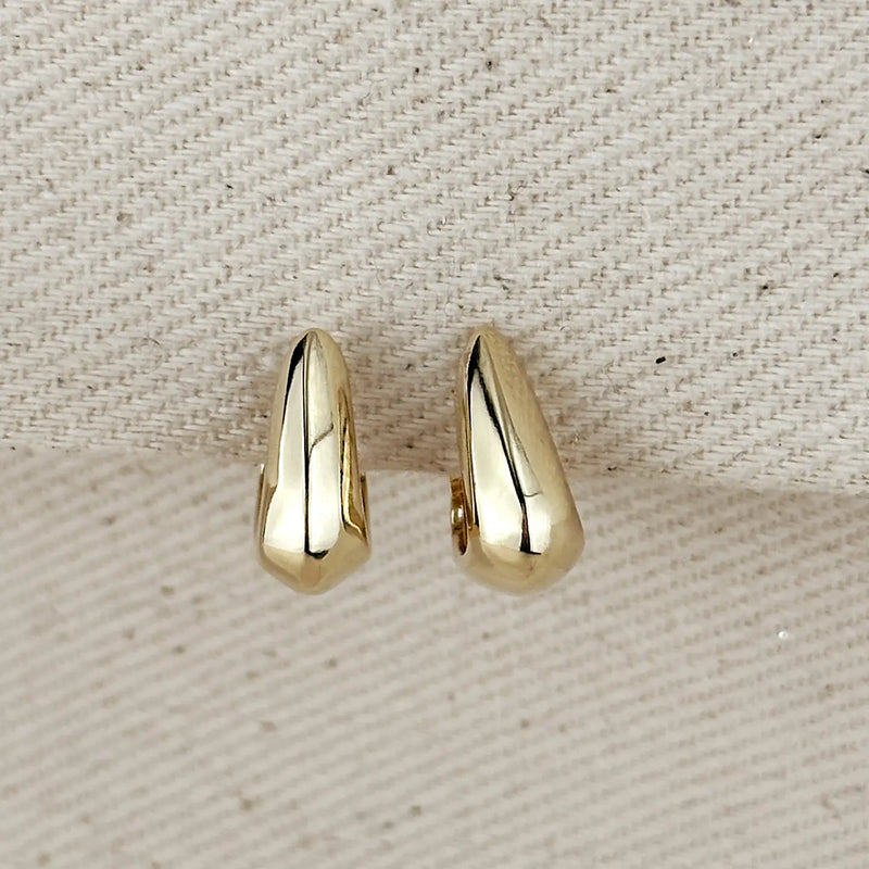 18k Gold Filled Shaped Hoop Earrings