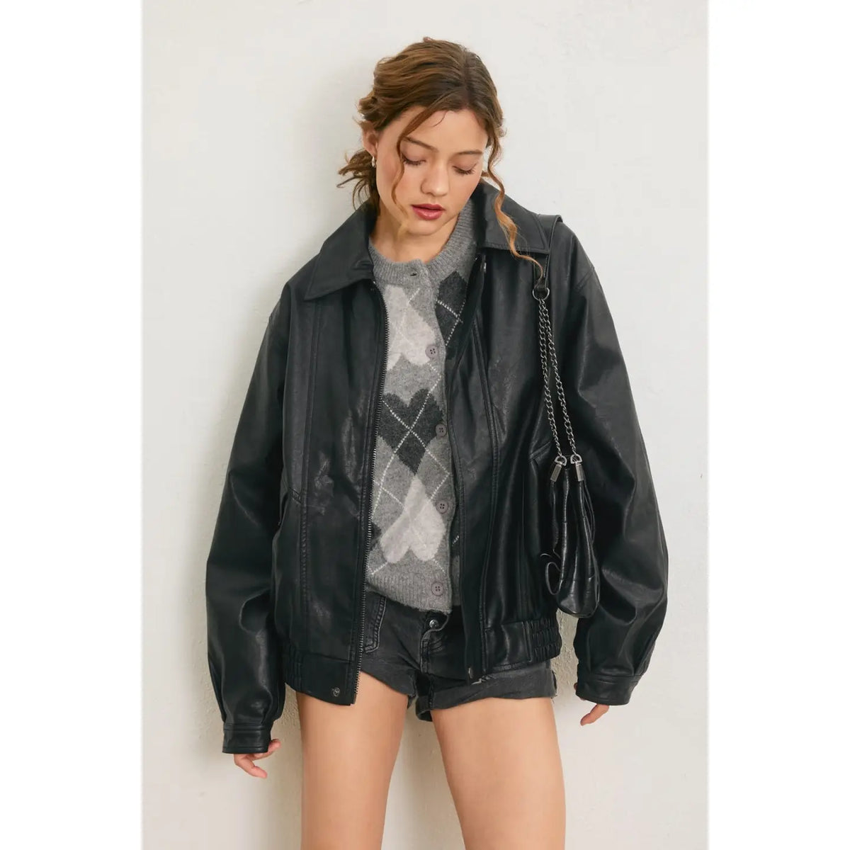 Oversized Faux Leather Hailey Jacket