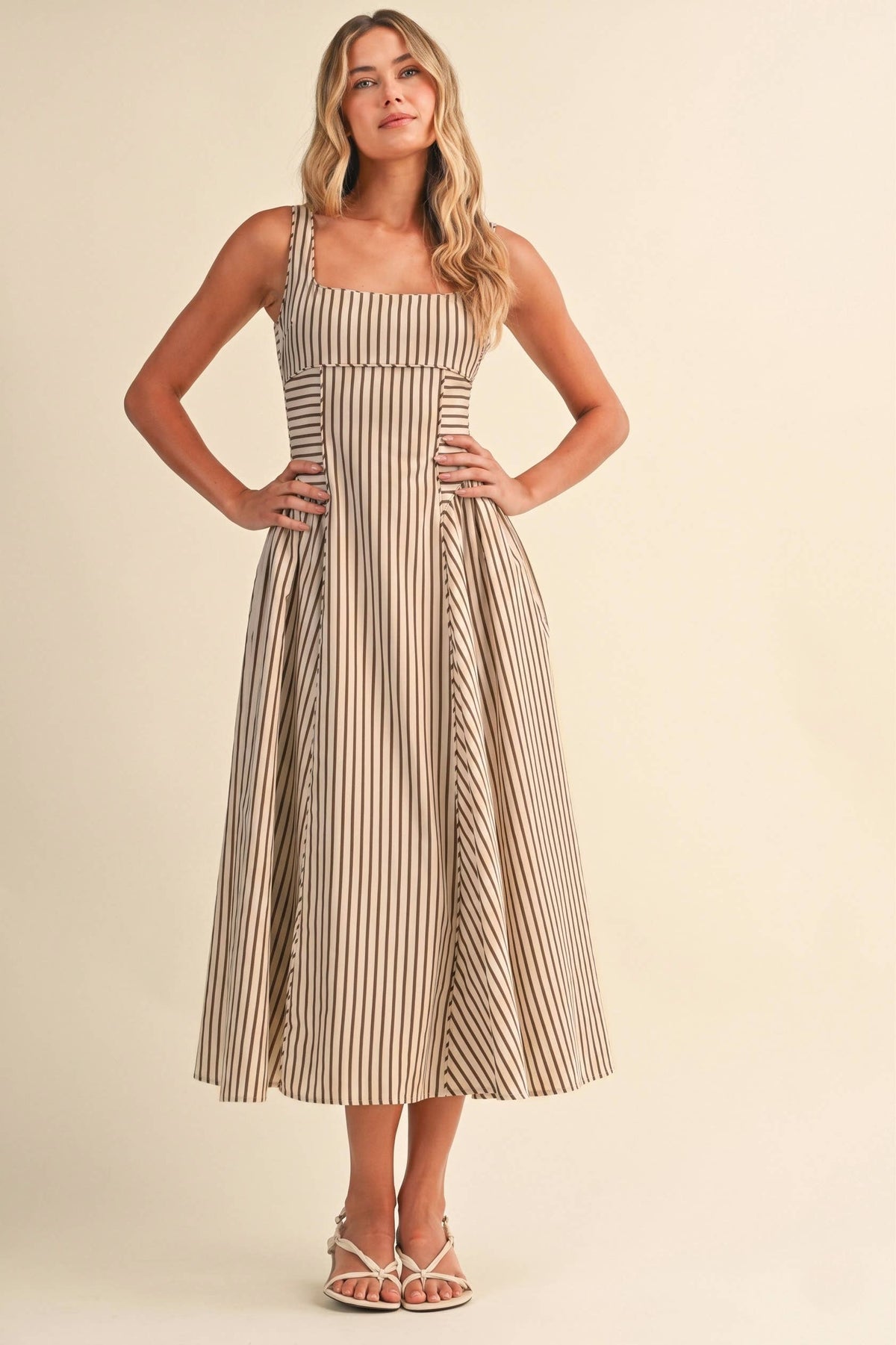 Feeling Fall Striped Midi
