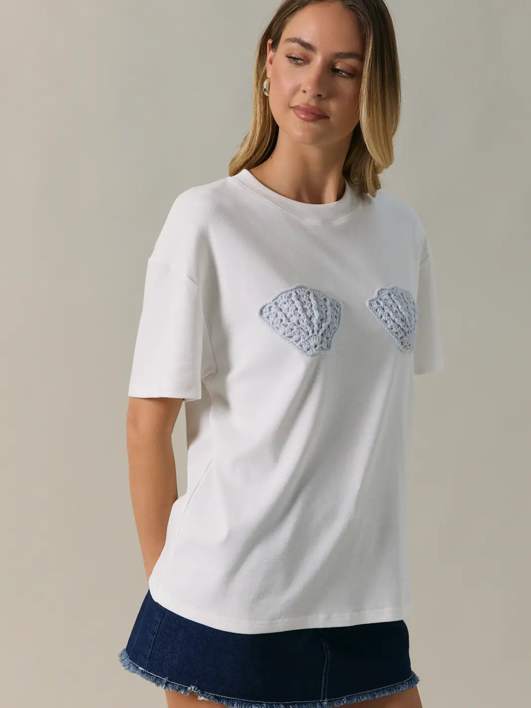Crochet Shell Tee