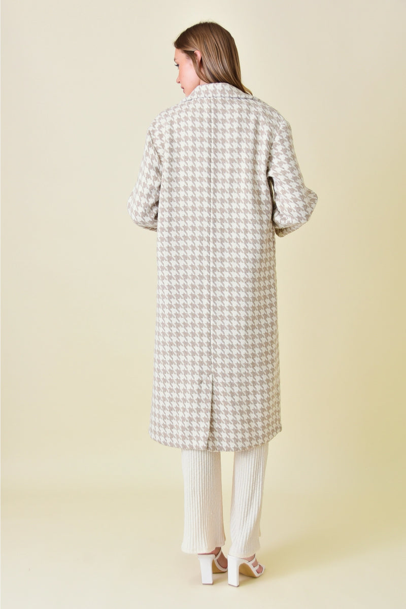 Hazel Houndstooth Coat