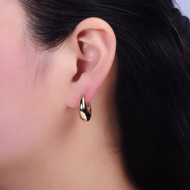Dome Minimalist Huggie Earrings