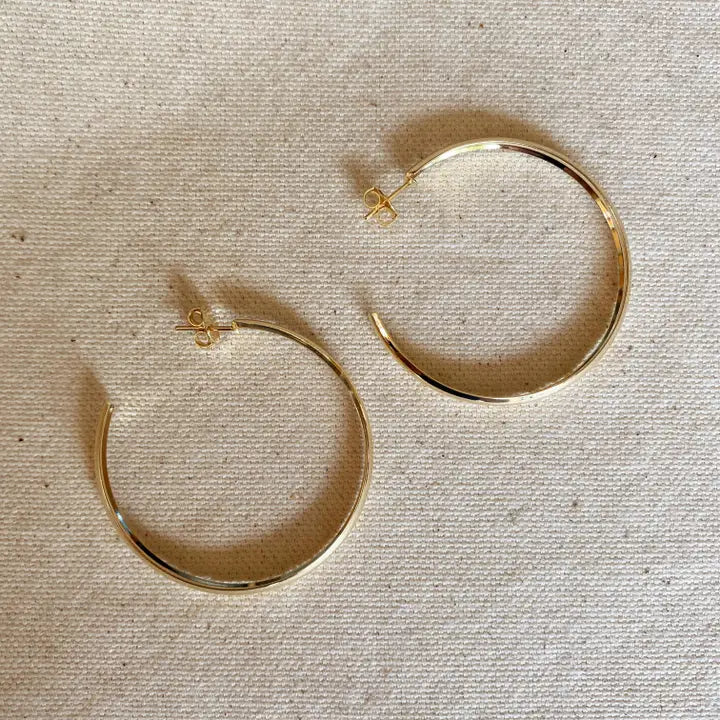 18K Gold Hoops