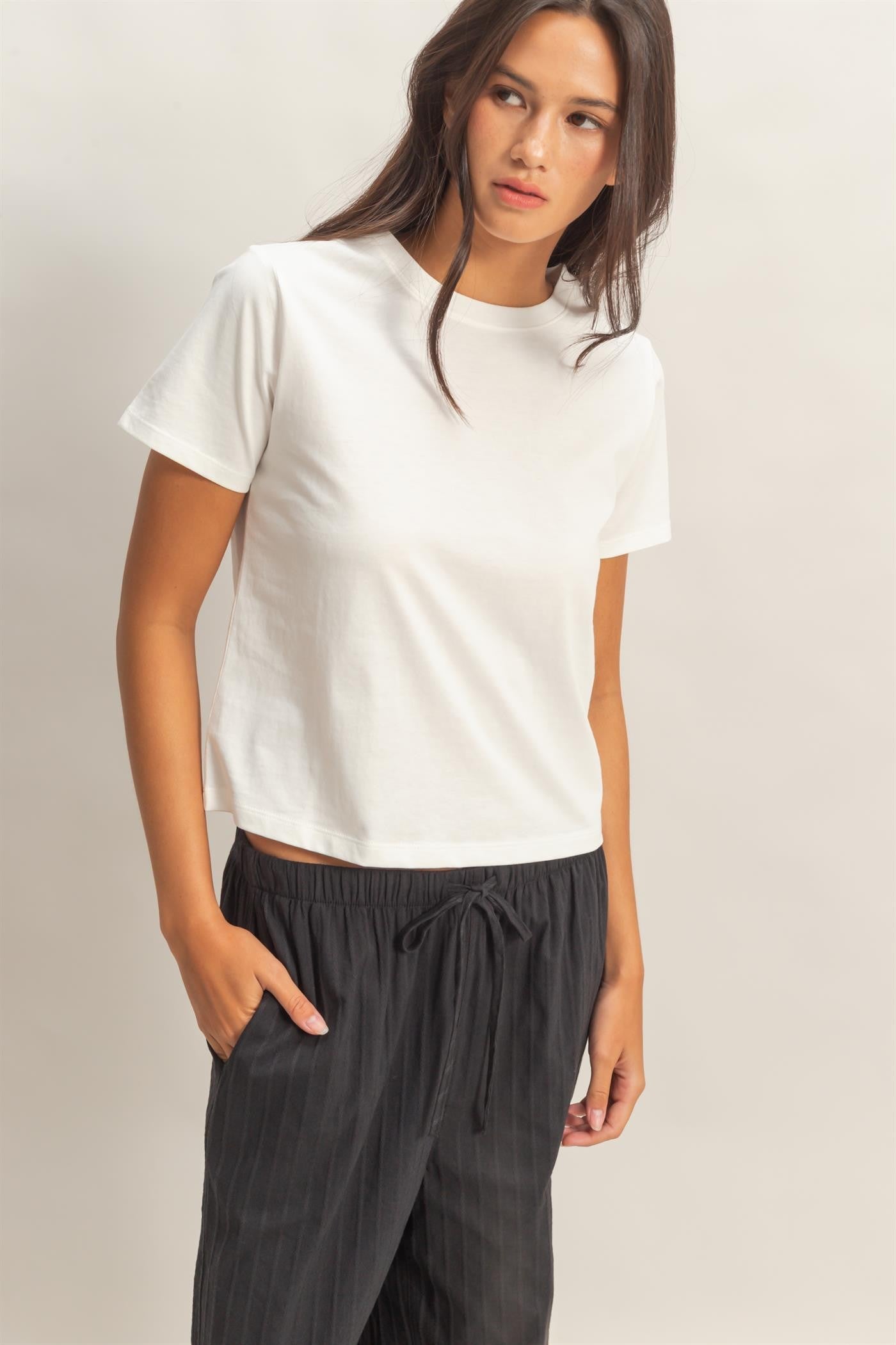 Crew Neck Cotton T-Shirt