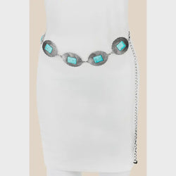 Becky Silver Concho Chain Belt