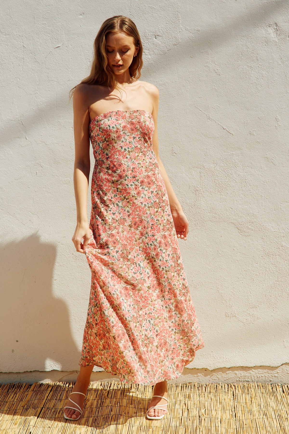 Rosie Rose Strapless Maxi Dress