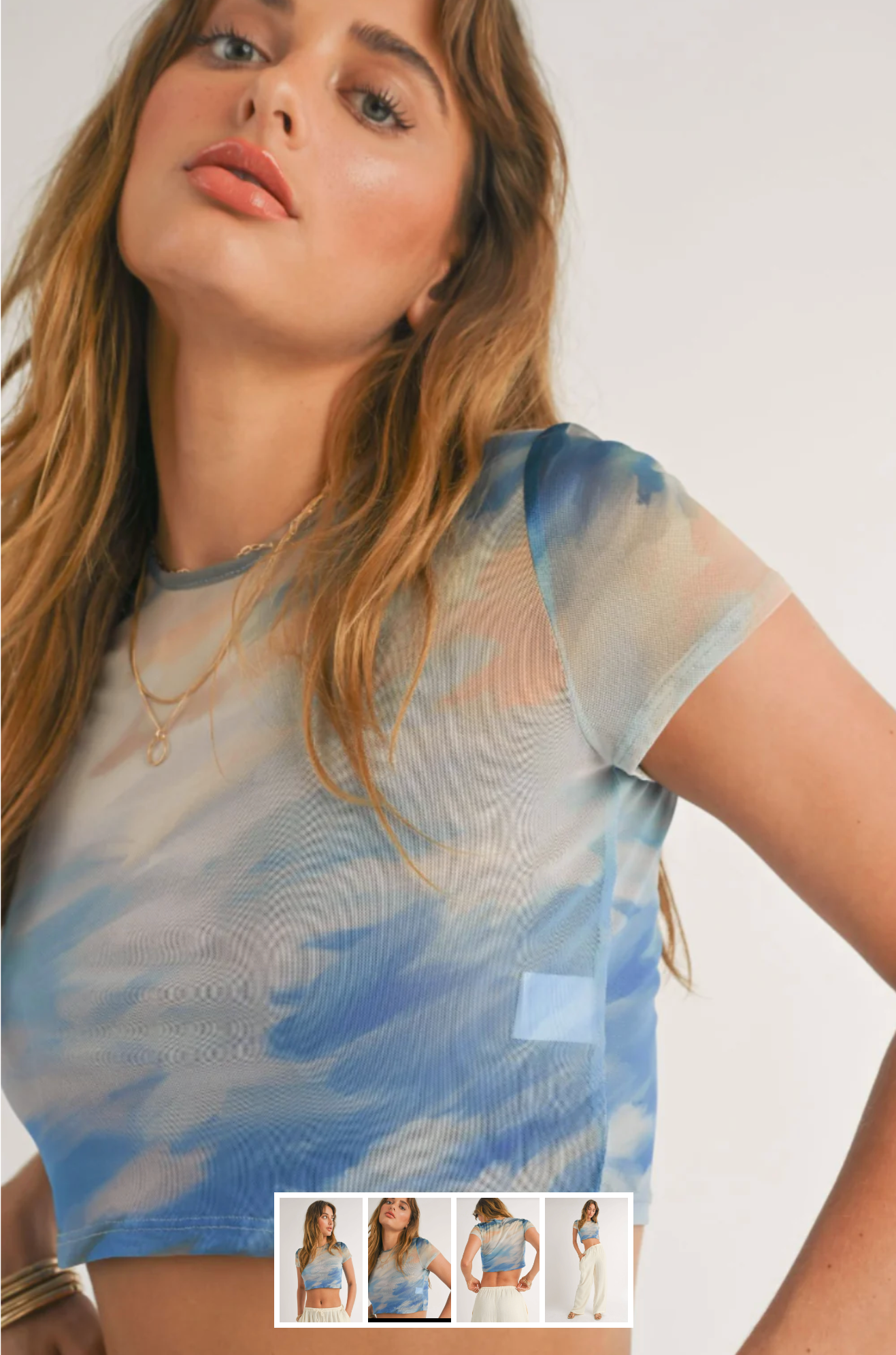 Salty Air Short Sleeve Mesh Top