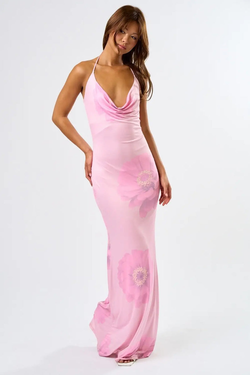Floral Halter Dress