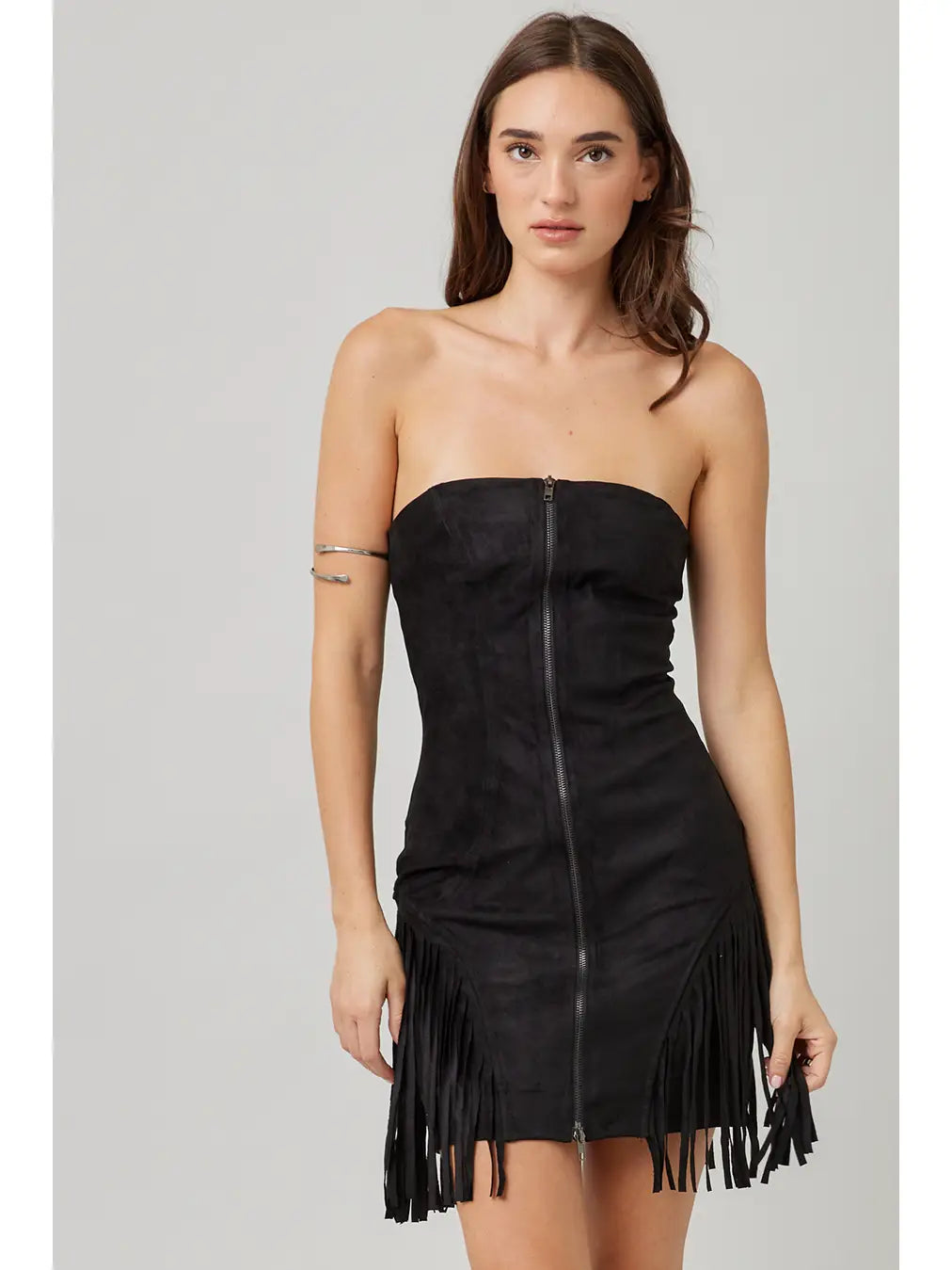 Black Fringe Mini Dress – Western Festival Outfit
