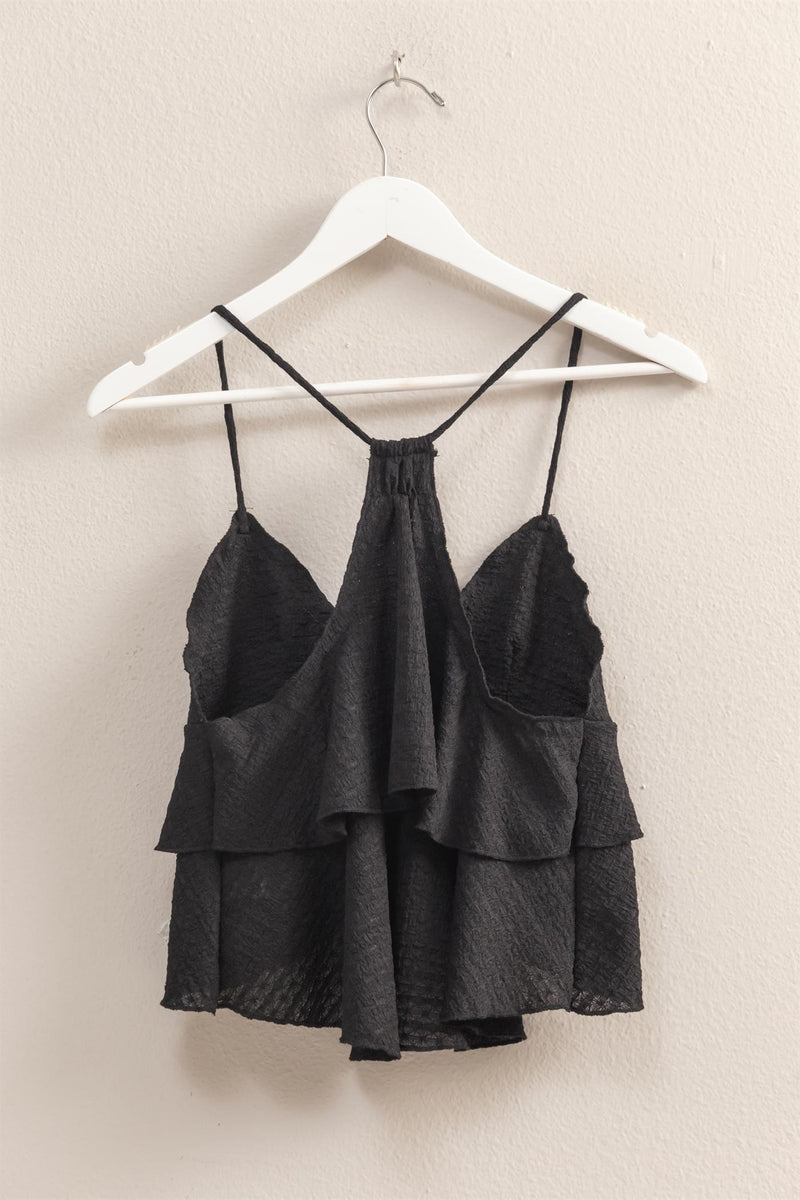 V neck Ruffled Cami Top
