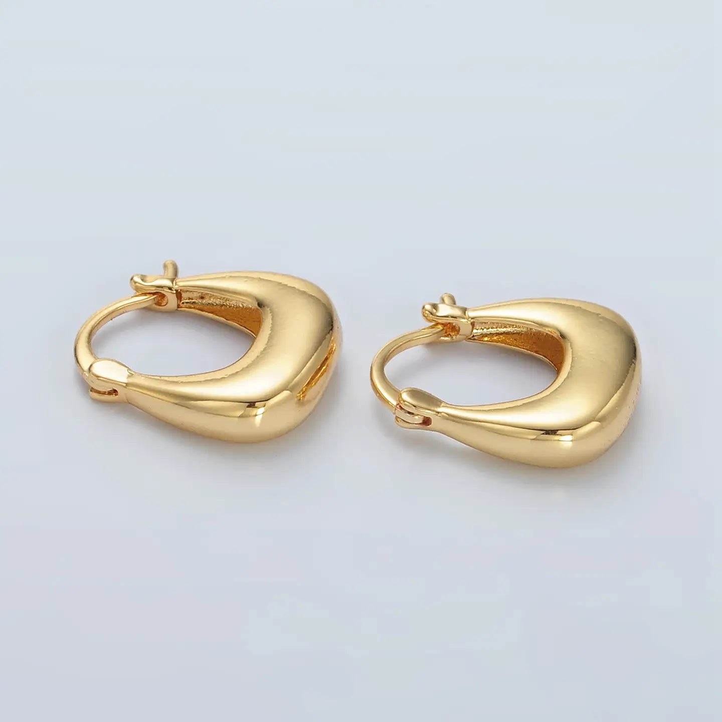Square Latch Hoop Earrings