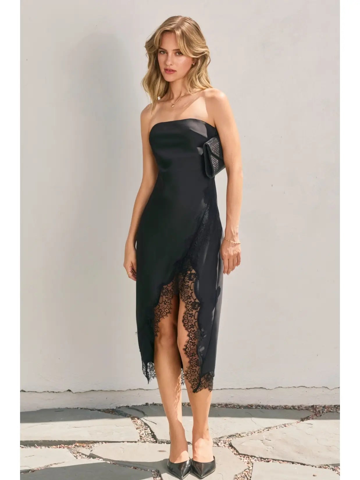 Mia Lace Strapless Dress