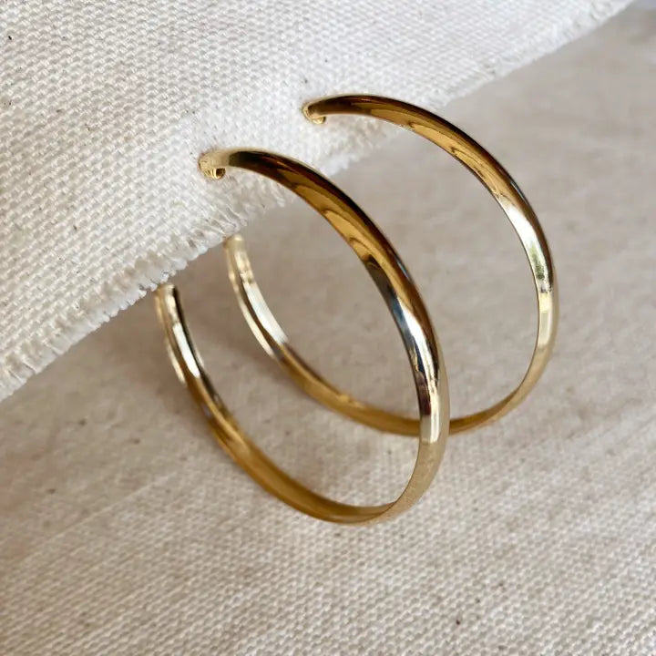 18K Gold Hoops